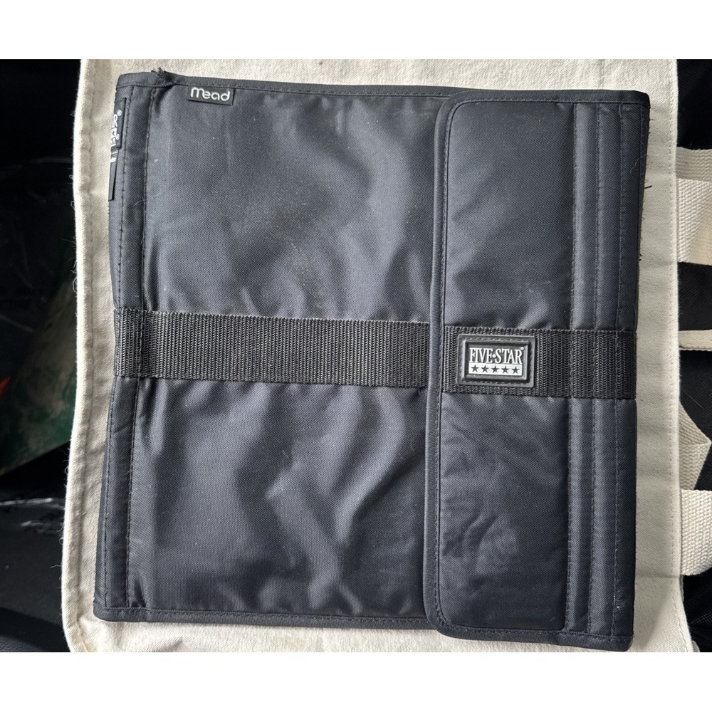 Five Star Mead First Gear Zipper Binder Black 1991 Vintage Dark Academia School